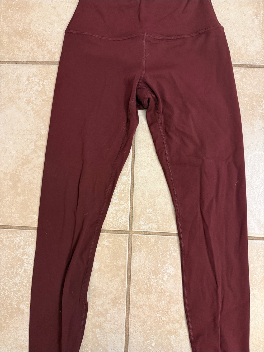 CRZ YOGA women’s Maroon High-Waist Leggings